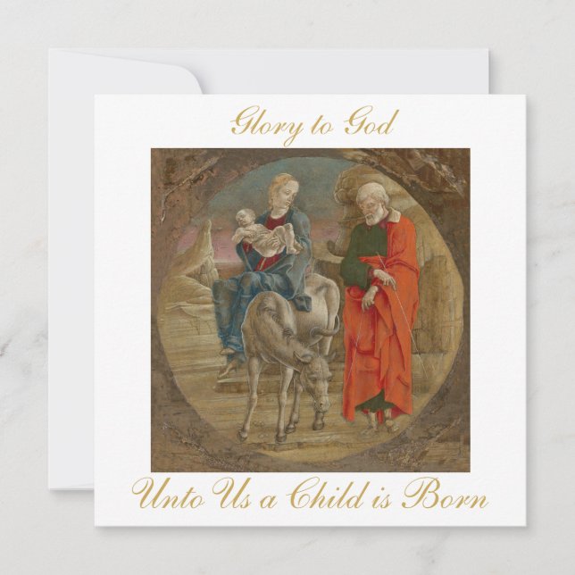 Flight into Egypt Christian Christmas Greeting Card (Front)