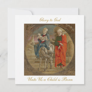 Flight into Egypt Christian Christmas Greeting Card