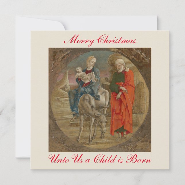 Flight into Egypt Christian Christmas Greeting Card (Front)