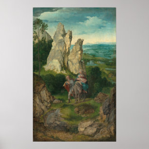 Flight into Egypt, Joachim Patinir Fine Art Poster