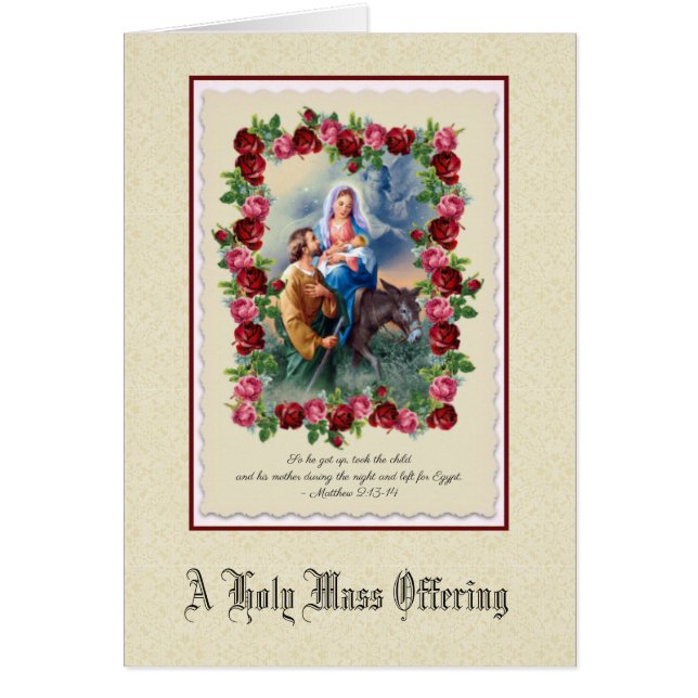 Flight into Egypt Roses Mass Offering Memorial (Front)