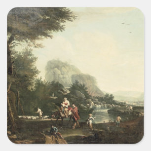 Flight into Egypt Square Sticker