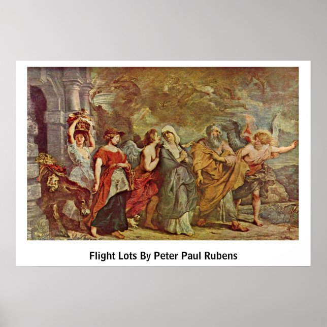 Flight Lots By Peter Paul Rubens Poster (Front)