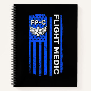 Flight Medic American Flag Flight Paramedic Emerge Notebook