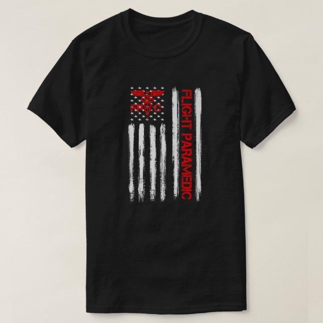 Flight Medic Ems Emt Nurse Paramedic Us American F T-Shirt (Design Front)