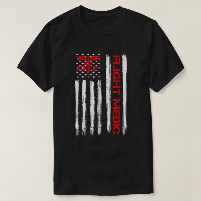 Flight Medic Ems Emt Nurse Paramedic Us American F T-Shirt (Design Front)