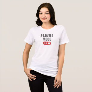 FLIGHT MODE ON — Minimalist Fly Aviation Travel Tri-Blend Shirt