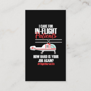Flight Nurse Life Registered Nursing Helicopter Business Card