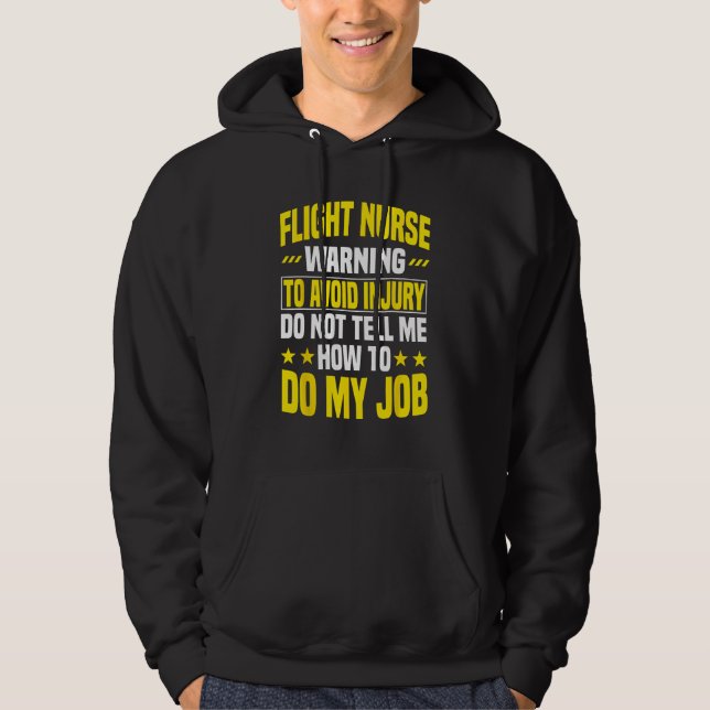Flight Nurse RN Transport Worker Aeromedicine Warn Hoodie (Front)