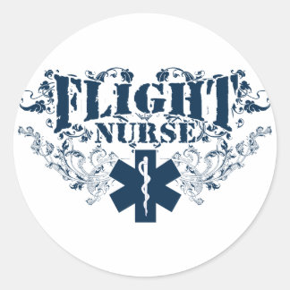 Flight Nurse Style Classic Round Sticker