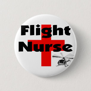 "Flight Nurse" Unique Gift Ideas 6 Cm Round Badge