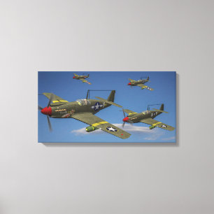 Flight of A-36 Apache Dive Bombers Canvas Print