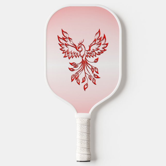 Flight of A Phoenix Red  Pickleball Paddle (Front)