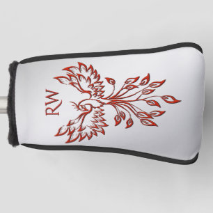 Flight of A Phoenix Silver Monogram Golf Head Cover
