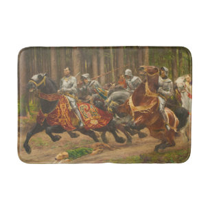 Flight of Charles the Bold on Horseback Bath Mat