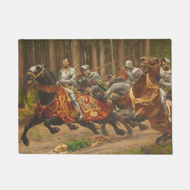 Flight of Charles the Bold on Horseback Doormat (Front)