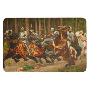 Flight of Charles the Bold on Horseback Magnet