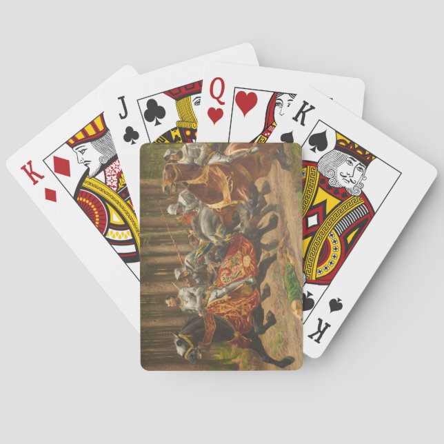 Flight of Charles the Bold on Horseback Playing Cards (Back)
