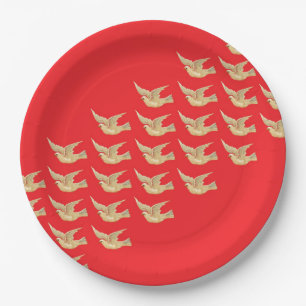 Flight of Doves paper plates