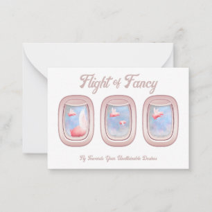 Flight of Fancy-Pigs Flying Past Aeroplane Window Card