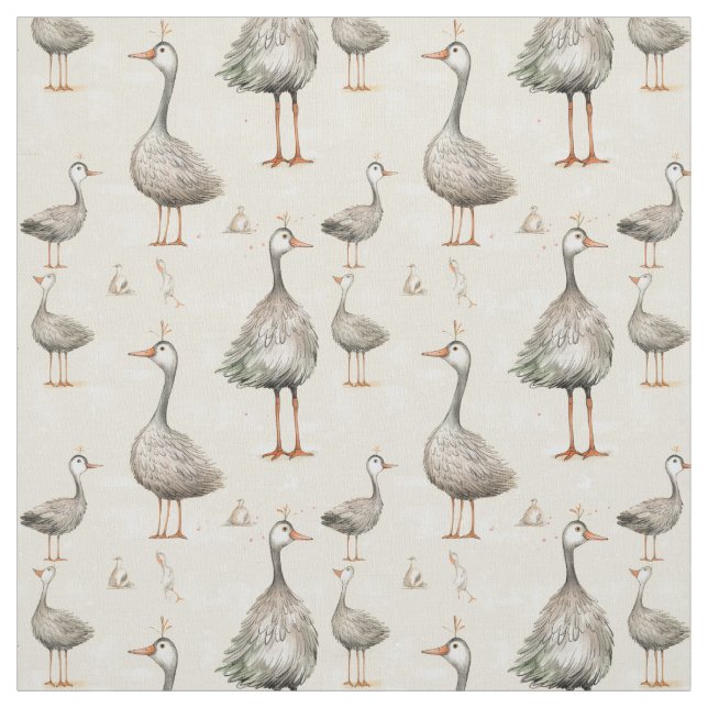 Flight of Fancy: Whimsy Geese Fabric (Swatch)