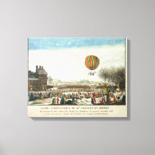 Flight of Jacques Charles and Nicholas Robert Canvas Print