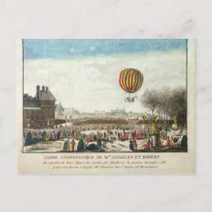 Flight of Jacques Charles  and Nicholas Robert Postcard