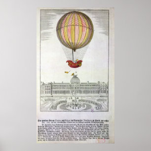 Flight of Jacques Charles  and Nicholas Robert Poster