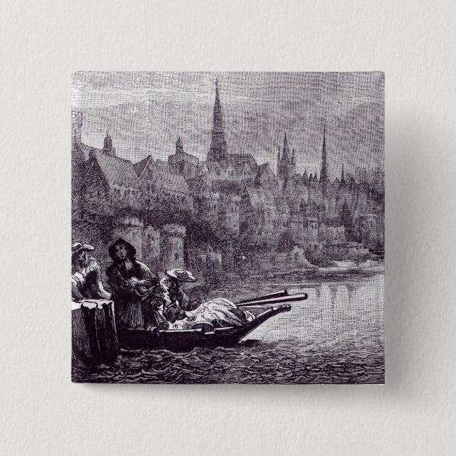 Flight of King James 15 Cm Square Badge (Front)