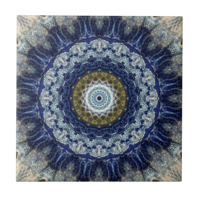 Flight of Swallows Mandala Tile (Front)