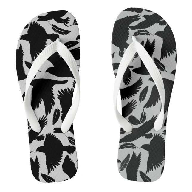 Flight of the Eagles black.w Grey BG Flip Flops (Footbed)
