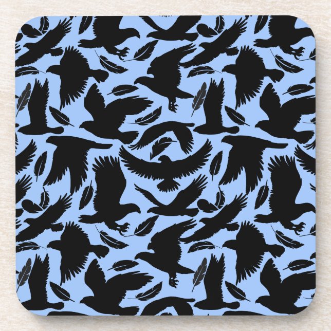 Flight of the Eagles black.w L Blue BG Coaster (Front)