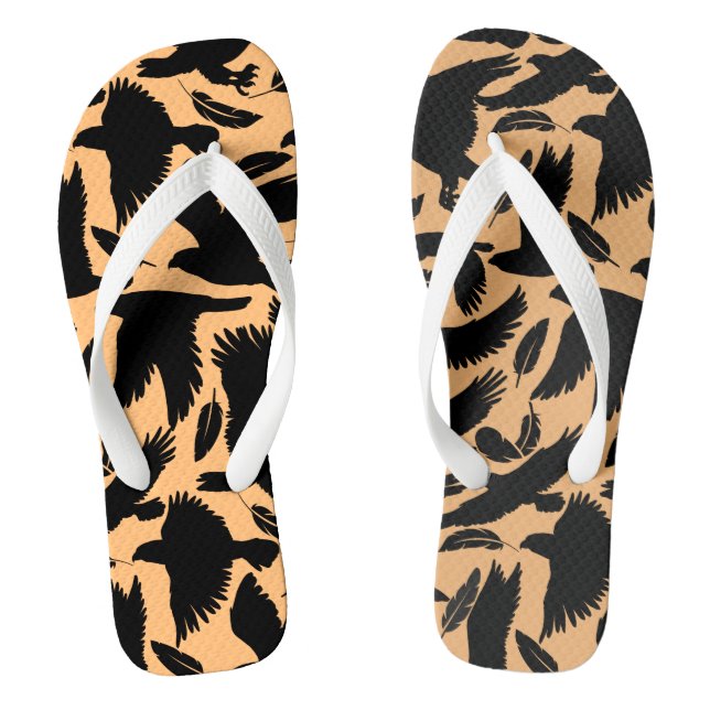 Flight of the Eagles black.w L Orange BG Flip Flops (Footbed)
