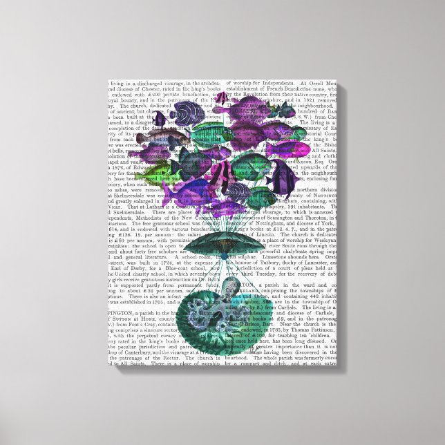 Flight Of The Fish Hot Air Balloon Canvas Print (Front)