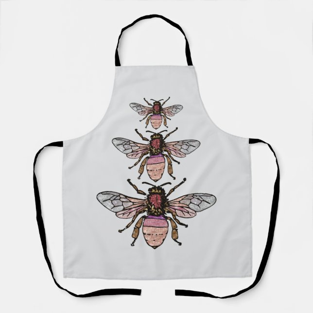 Flight of the glitter bees apron (Front)
