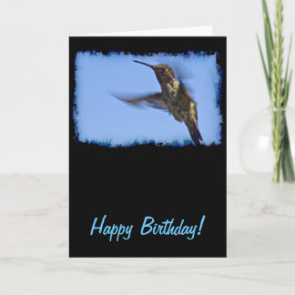 Flight of the Hummingbird Birthday Card