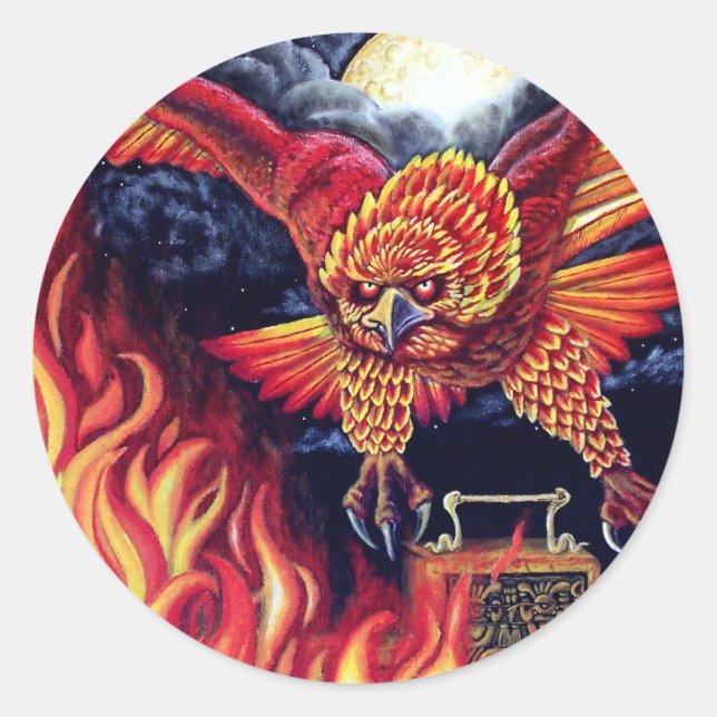 Flight of the Phoenix Classic Round Sticker (Front)