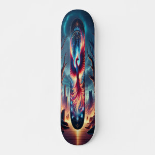 "Flight of the Phoenix: Enchanted Twilight Skateboard