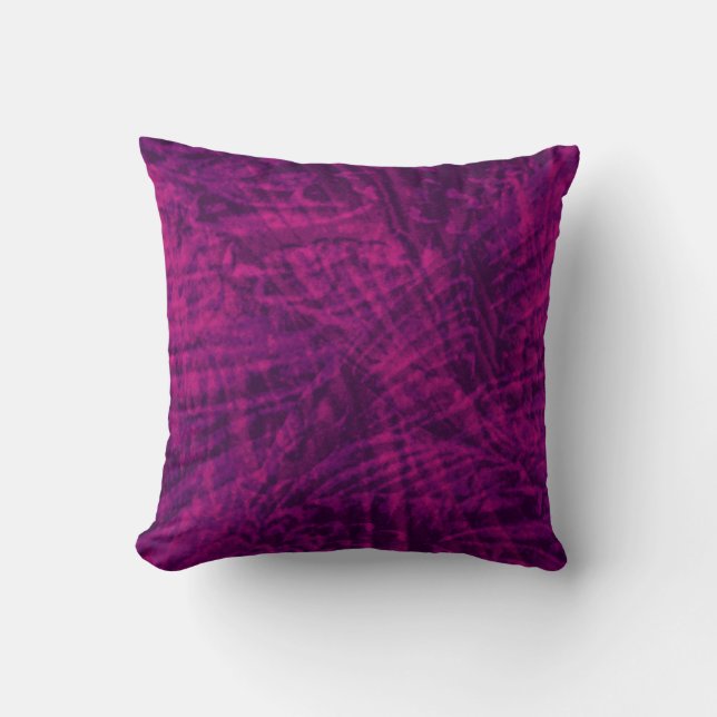 Flight of the purple parrot abstract pillow (Front)