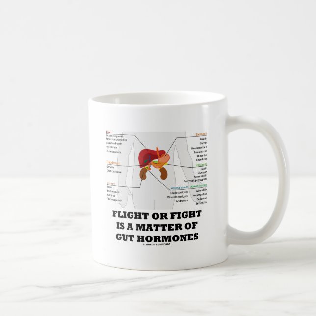 Flight Or Fight Is A Matter Of Gut Hormones Coffee Mug (Right)