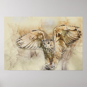 Flight Owl Poster