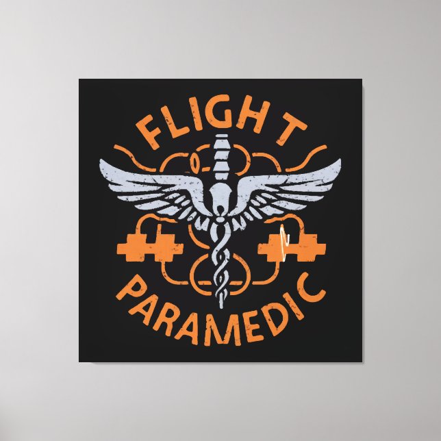 Flight paramedic canvas print (Front)