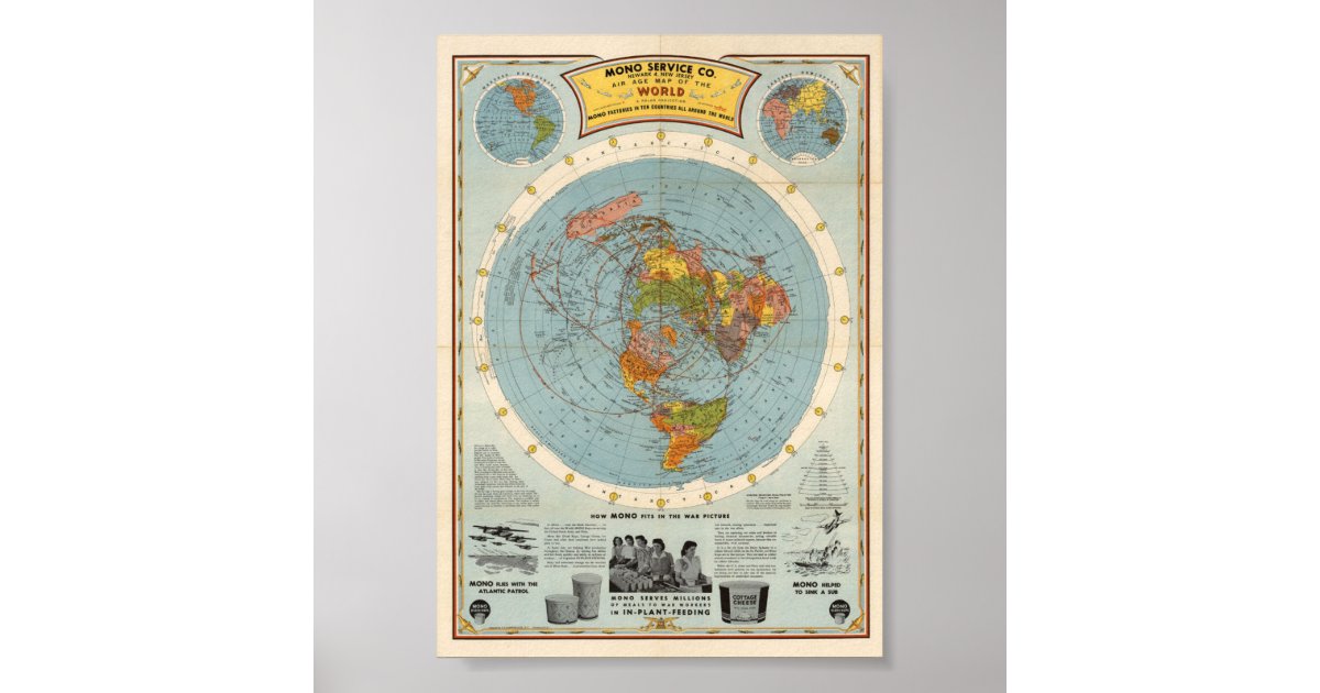 Flight Pattern Map Poster 