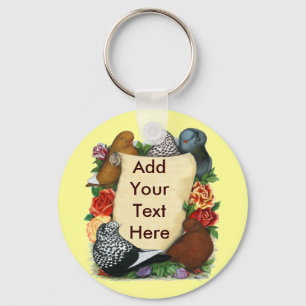 Flight Pigeon Scroll Key Ring