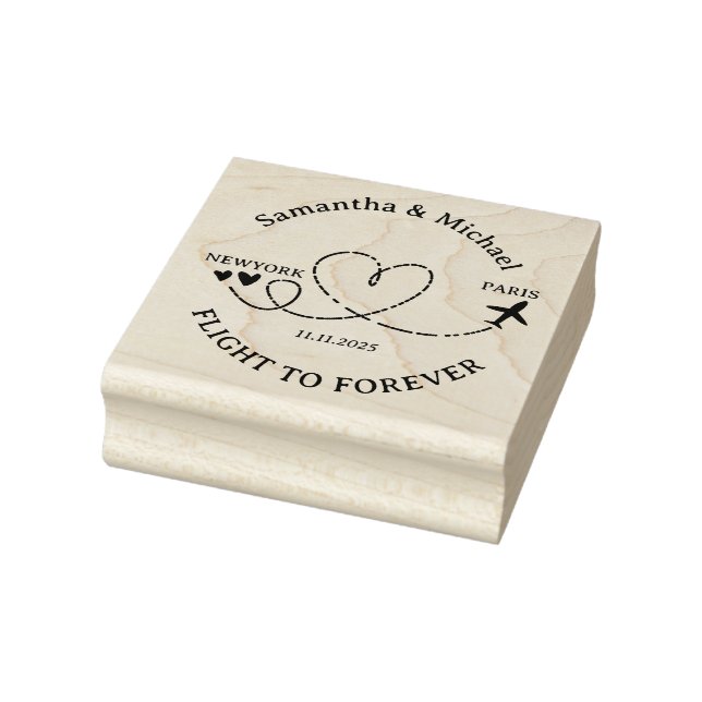 Flight Plane Travel Sport nature Wedding Rubber Stamp (Stamp)