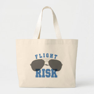 Flight Risk Aviation Glasses Large Tote Bag
