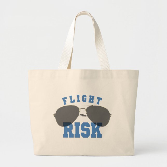 Flight Risk Aviation Glasses Large Tote Bag (Front)