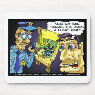 Flight Risk Funny Bird Cartoon Gifts & Tees Mouse Mat