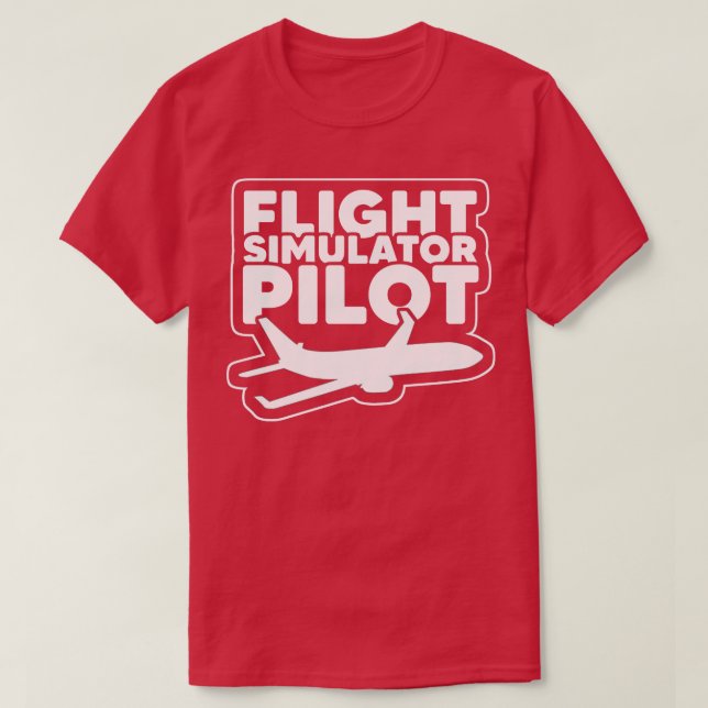Flight Simulator Pilot T-Shirt (Design Front)