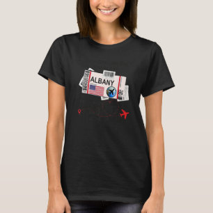 Flight Ticket Albany Proud Girl From Albany Board T-Shirt